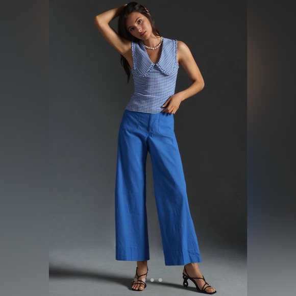 Anthropologie Colette Magic Fabric Cropped Wide-Leg Pants by Maeve - Picture 2 of 8